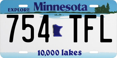 MN license plate 754TFL
