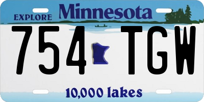 MN license plate 754TGW