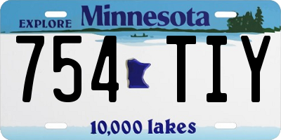 MN license plate 754TIY