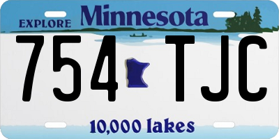 MN license plate 754TJC