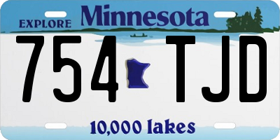 MN license plate 754TJD