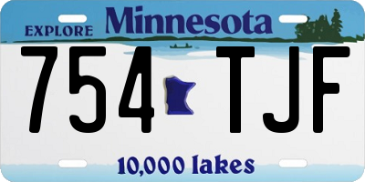 MN license plate 754TJF