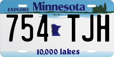 MN license plate 754TJH