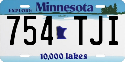 MN license plate 754TJI