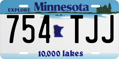 MN license plate 754TJJ