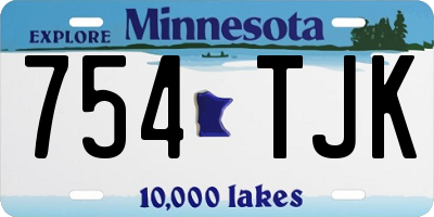 MN license plate 754TJK