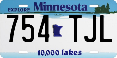 MN license plate 754TJL