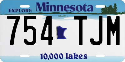 MN license plate 754TJM