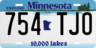 MN license plate 754TJO