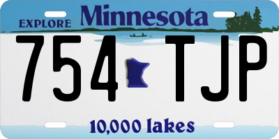MN license plate 754TJP