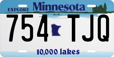 MN license plate 754TJQ