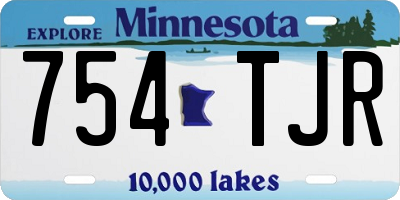 MN license plate 754TJR