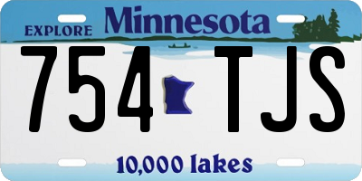 MN license plate 754TJS