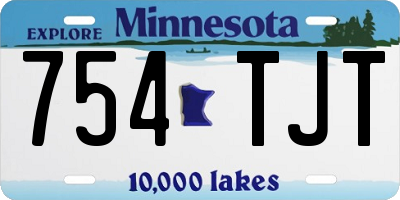 MN license plate 754TJT