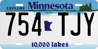 MN license plate 754TJY