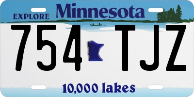 MN license plate 754TJZ