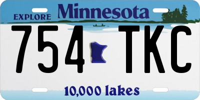 MN license plate 754TKC