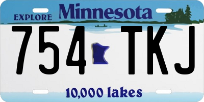 MN license plate 754TKJ