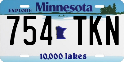 MN license plate 754TKN