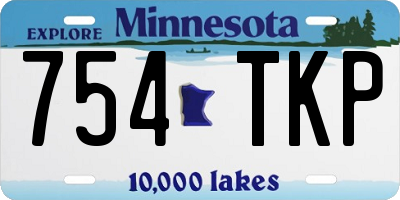 MN license plate 754TKP