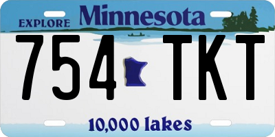 MN license plate 754TKT