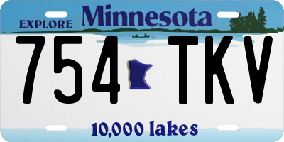 MN license plate 754TKV