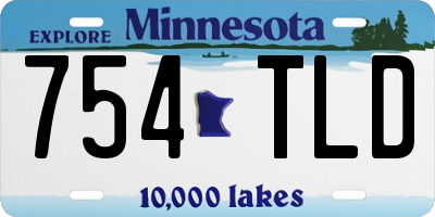 MN license plate 754TLD