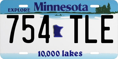 MN license plate 754TLE