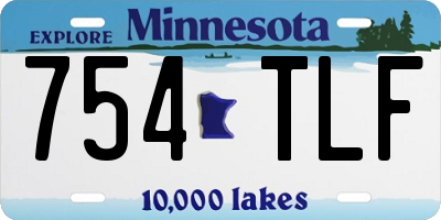 MN license plate 754TLF