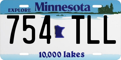 MN license plate 754TLL
