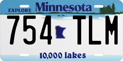 MN license plate 754TLM