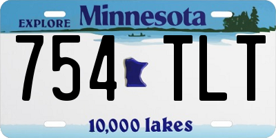MN license plate 754TLT