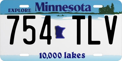 MN license plate 754TLV