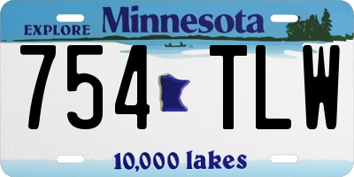 MN license plate 754TLW