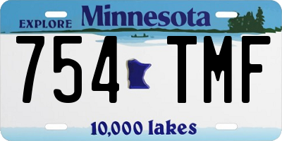 MN license plate 754TMF