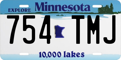 MN license plate 754TMJ