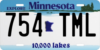 MN license plate 754TML