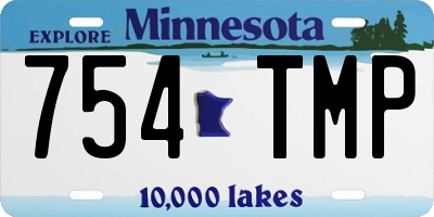 MN license plate 754TMP