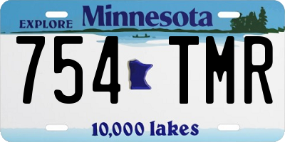 MN license plate 754TMR