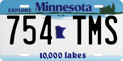 MN license plate 754TMS