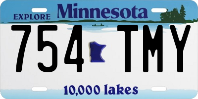 MN license plate 754TMY