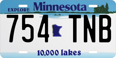MN license plate 754TNB
