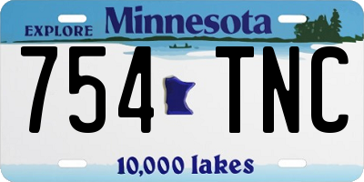 MN license plate 754TNC