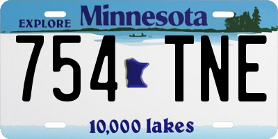 MN license plate 754TNE