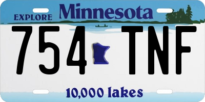 MN license plate 754TNF