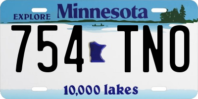 MN license plate 754TNO