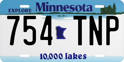 MN license plate 754TNP