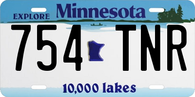 MN license plate 754TNR