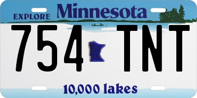 MN license plate 754TNT