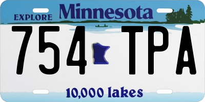 MN license plate 754TPA